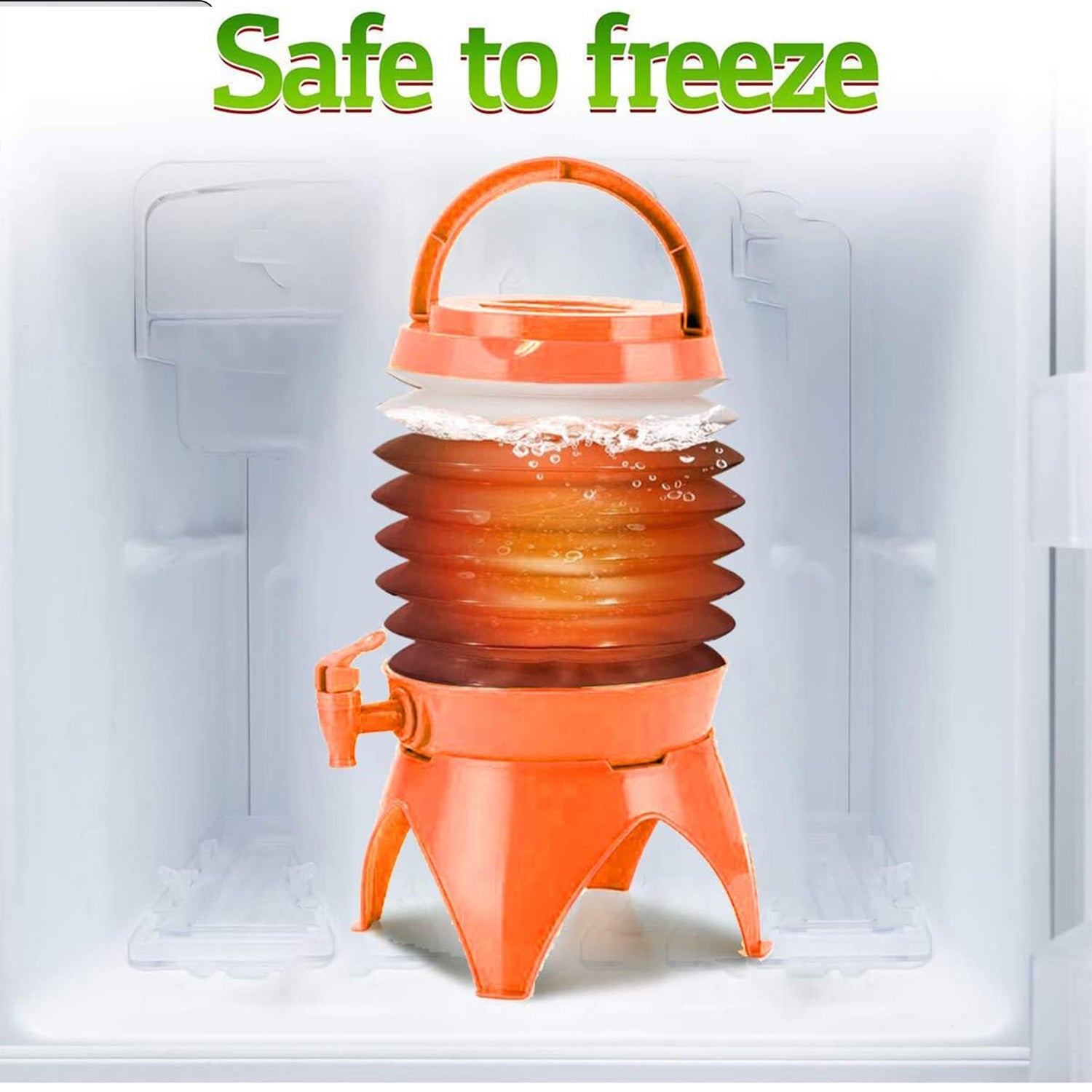 Plastic Collapsible Beverages Container with Tap Cold Drink Dispenser Folding Water Storage Water Jug Tank for Home and Outdoor Party Traveling Picnic (3.5 Litter/ Multicolor) Plastic Collapsible Beverages Container with Tap Cold Drink Dispenser Folding Water Storage Water Jug Tank for Home and Outdoor Party Traveling Picnic (3.5 Litter/ Multicolor)